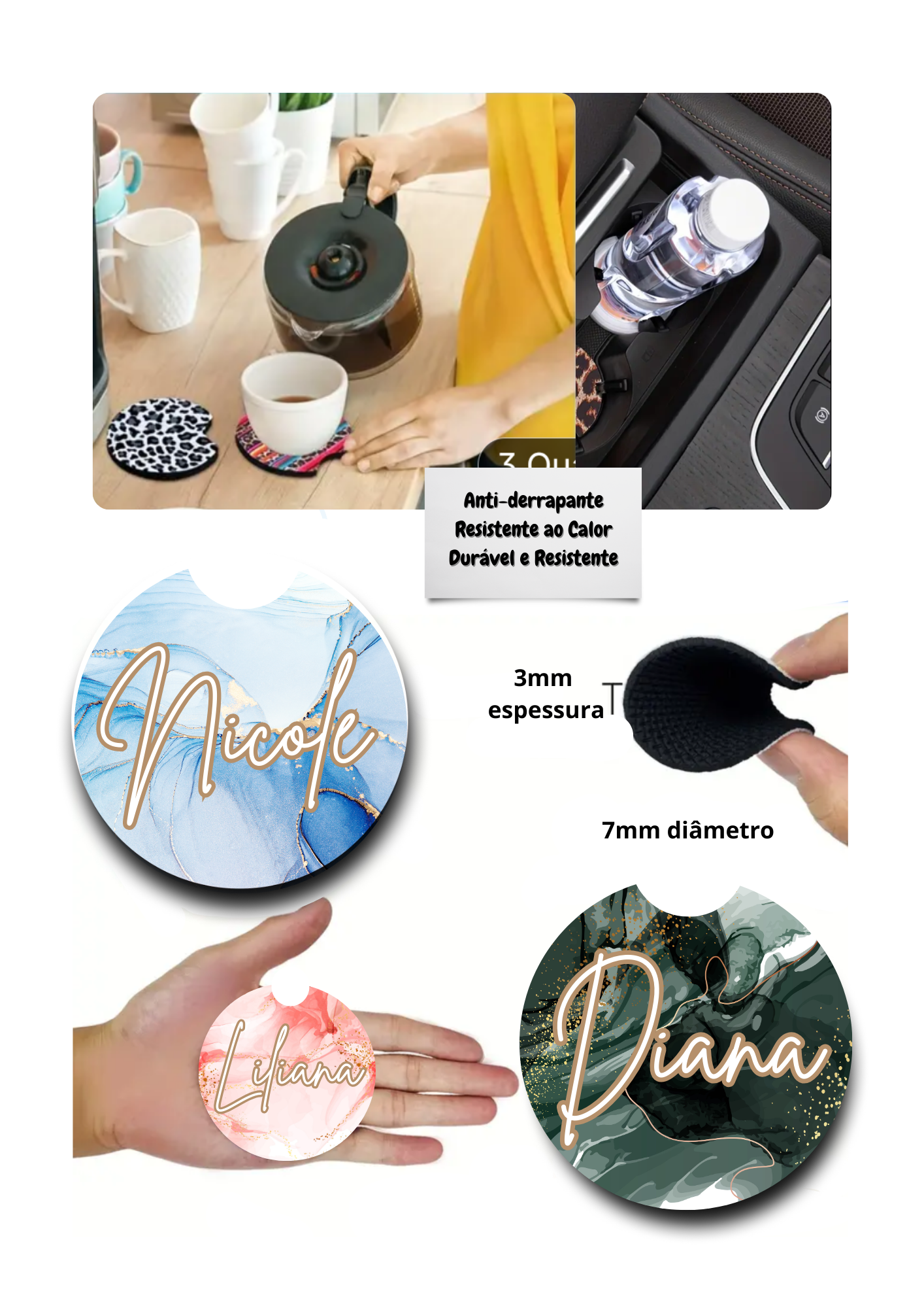 Base para Copos Personalizada