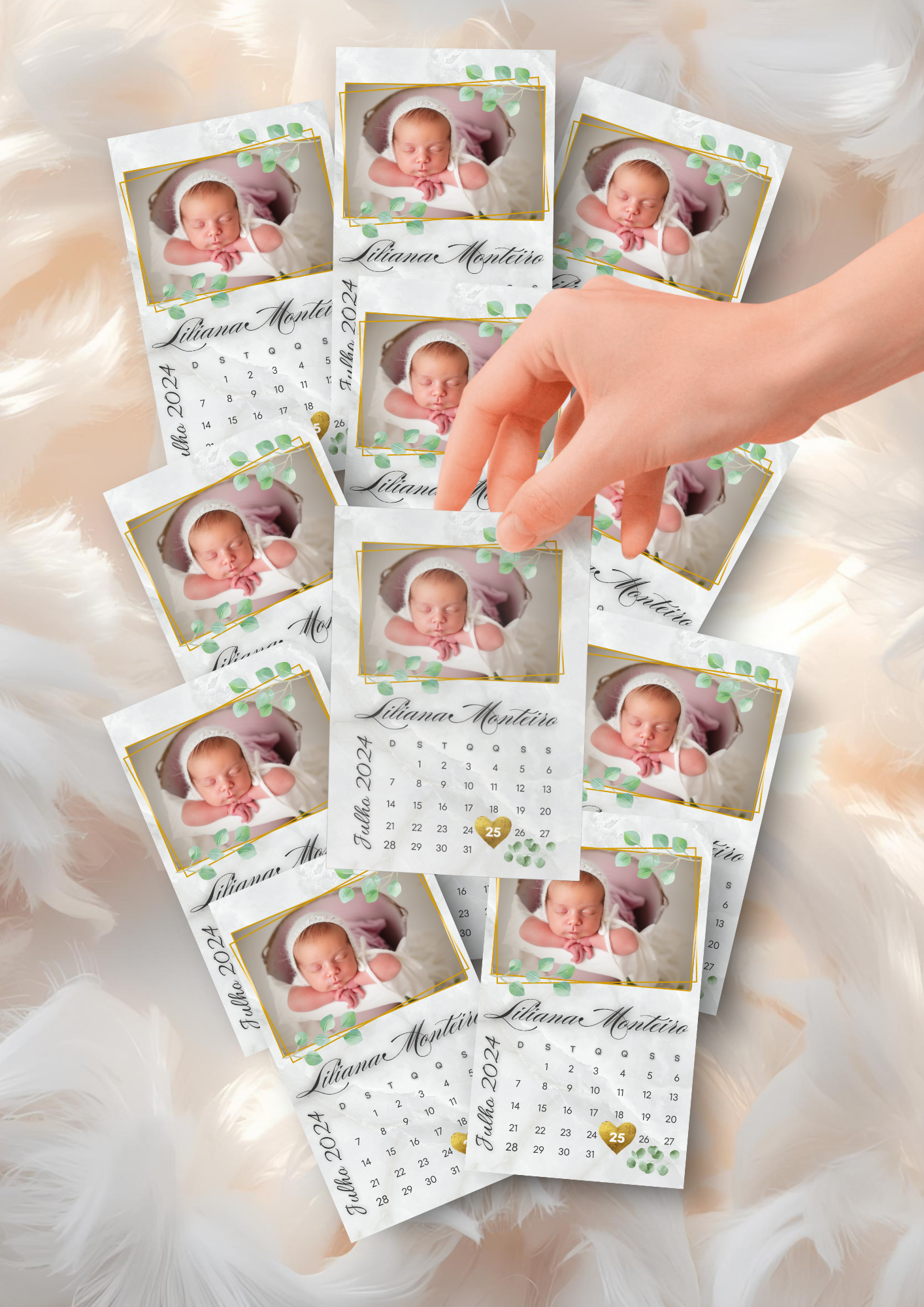 Calendário Comemorativo A4 + Pack de Lembranças 9x5cm