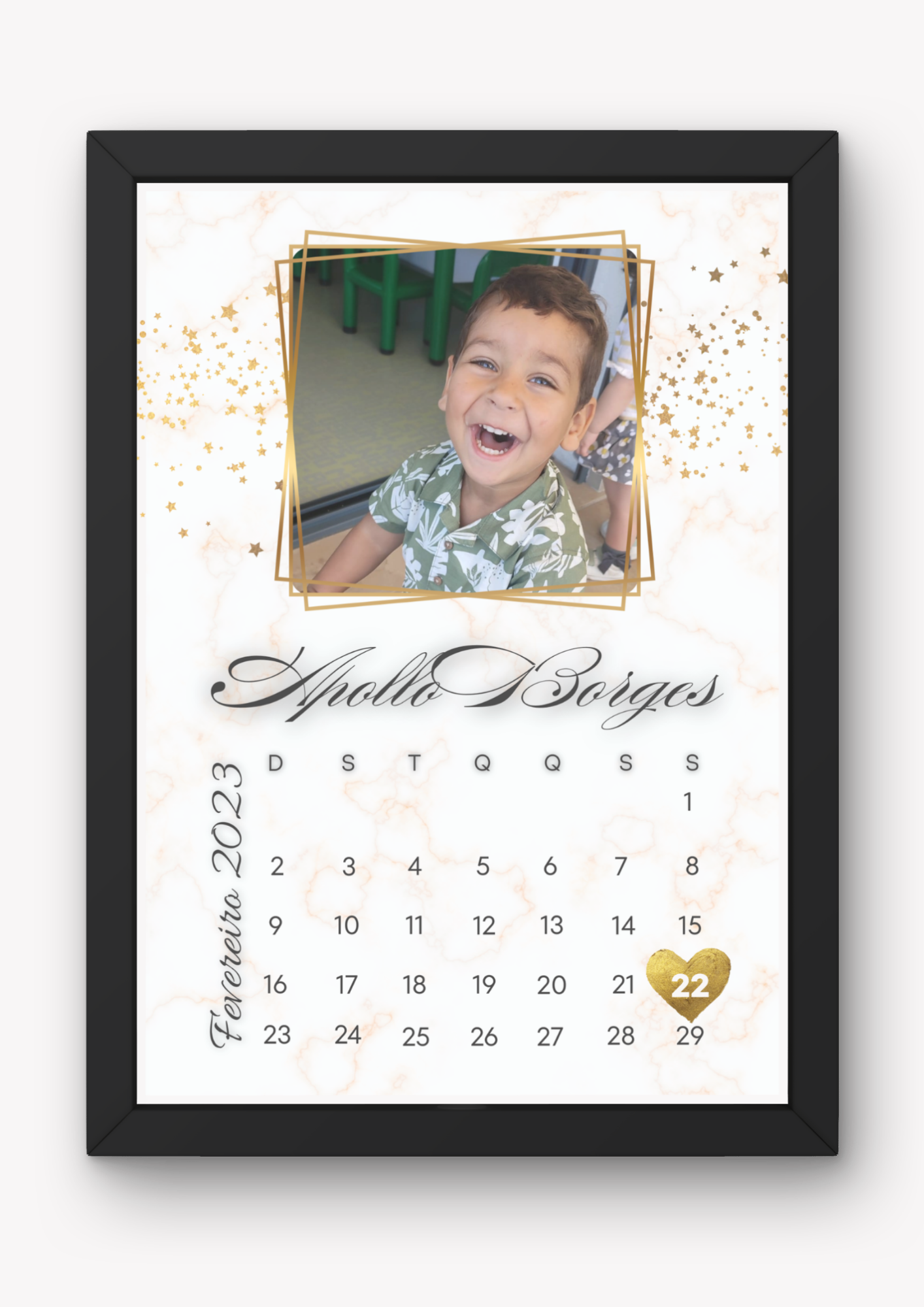 Calendário Comemorativo A4 + Pack de Lembranças 9x5cm