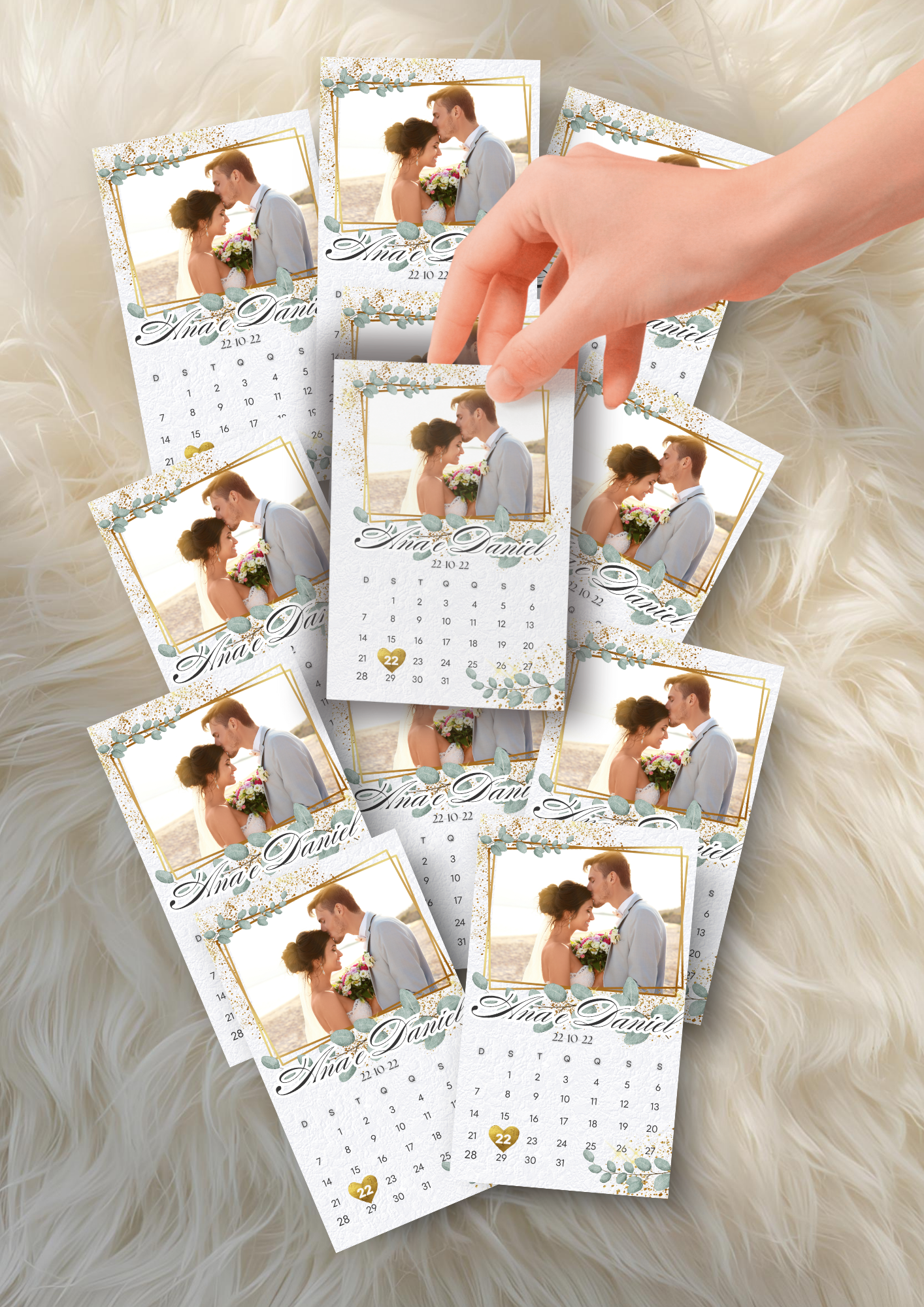 Calendário Comemorativo A4 + Pack de Lembranças 9x5cm