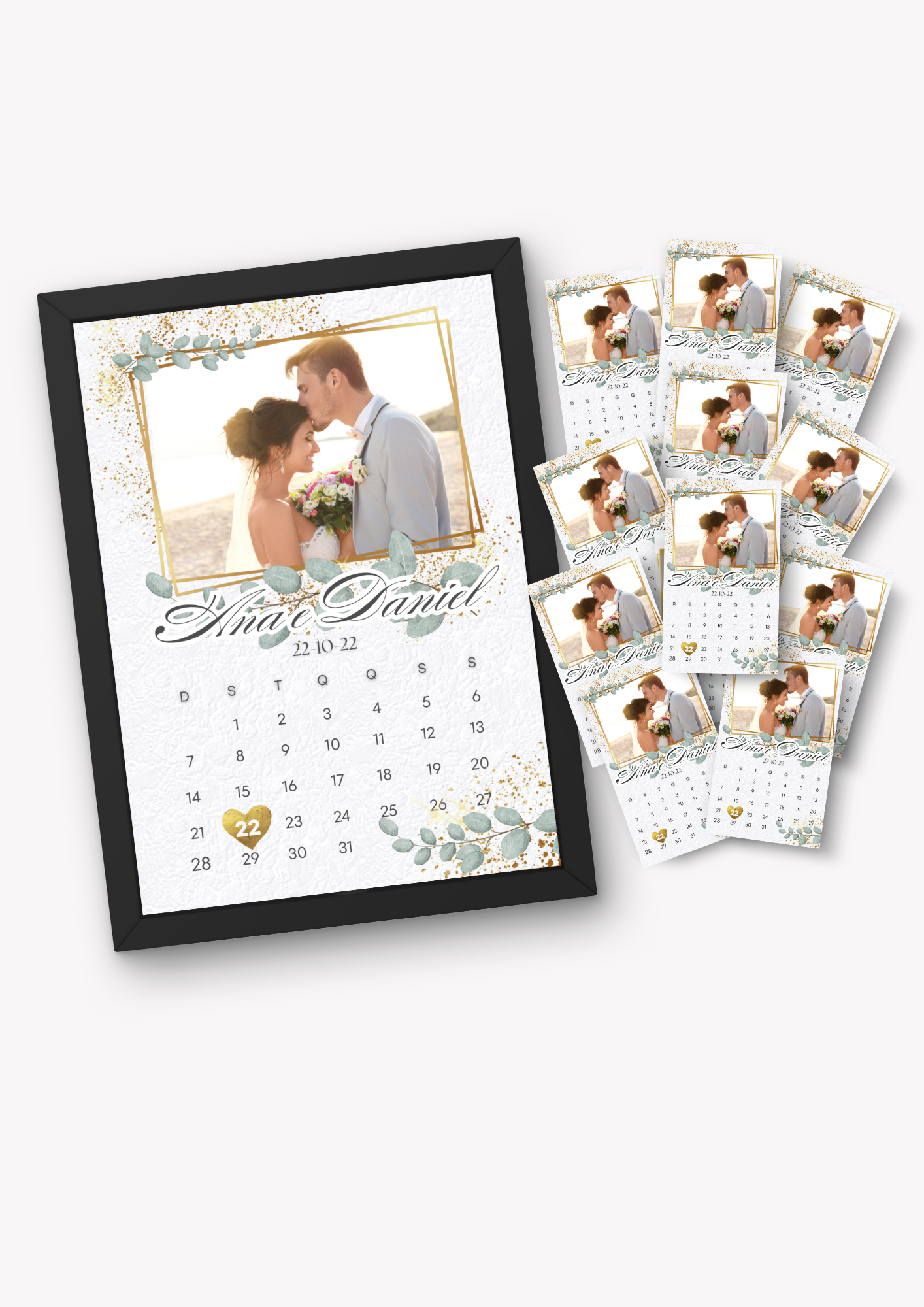 Calendário Comemorativo A4 + Pack de Lembranças 9x5cm