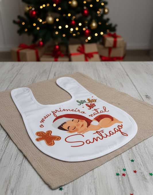Babete Personalizado - O Meu Primeiro Natal