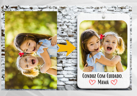 Ambientadores Personalizados Mamã Pack 2 ou 4 + Refil Perfume
