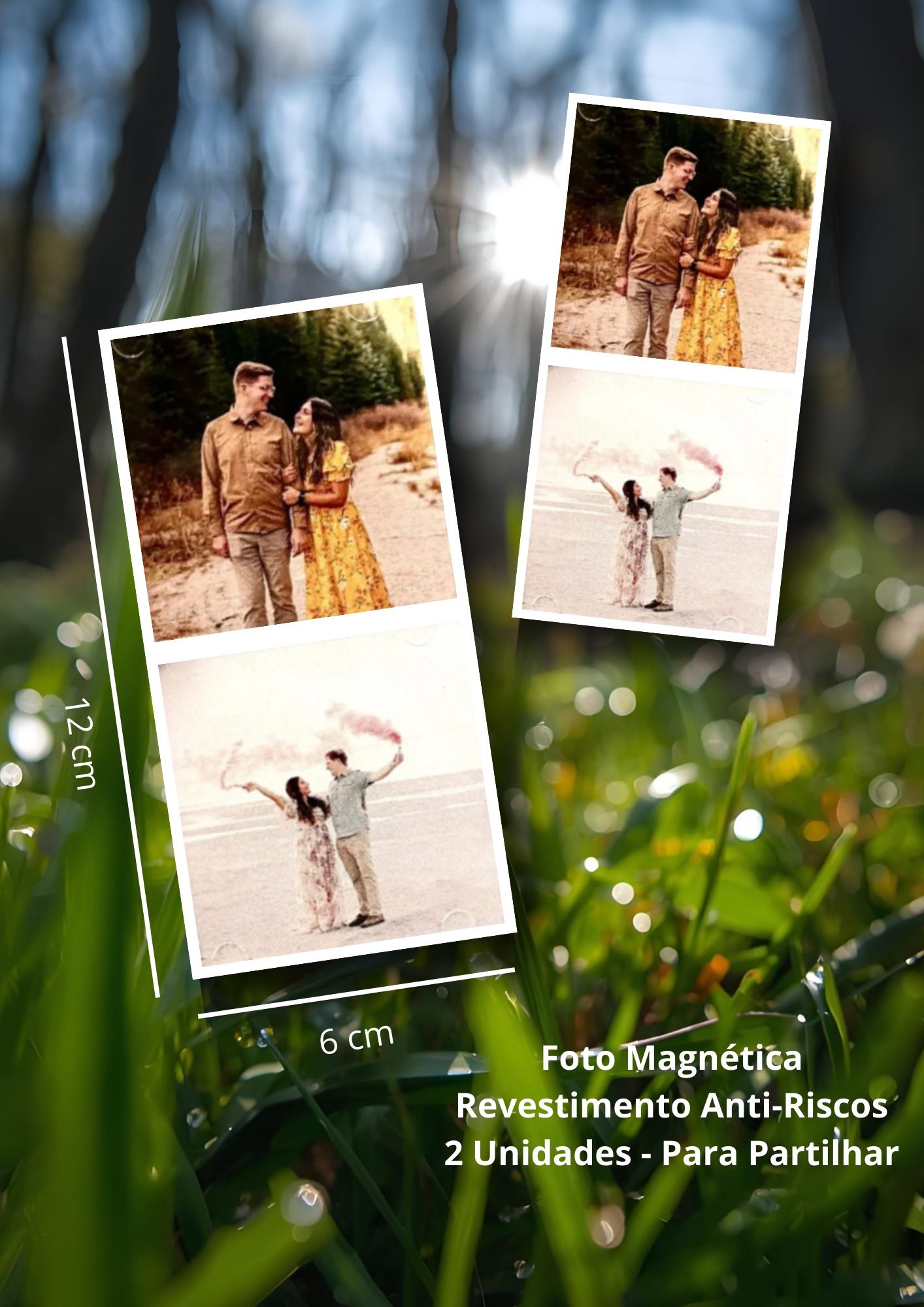 Pack de 2 Mini-CDs Personalizados + 2 Ímãs Fotográficos | Com ou Sem NFC