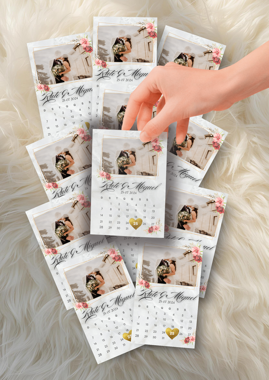 Mini Calendário Comemorativo Magnético - Pack Lembrança 9x5cm