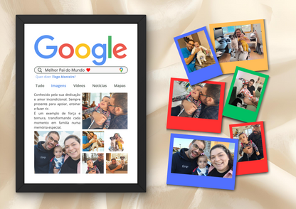 Ilustração Pesquisa Google + Polaroids Magnéticas