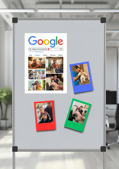 Ilustração Pesquisa Google + Polaroids Magnéticas