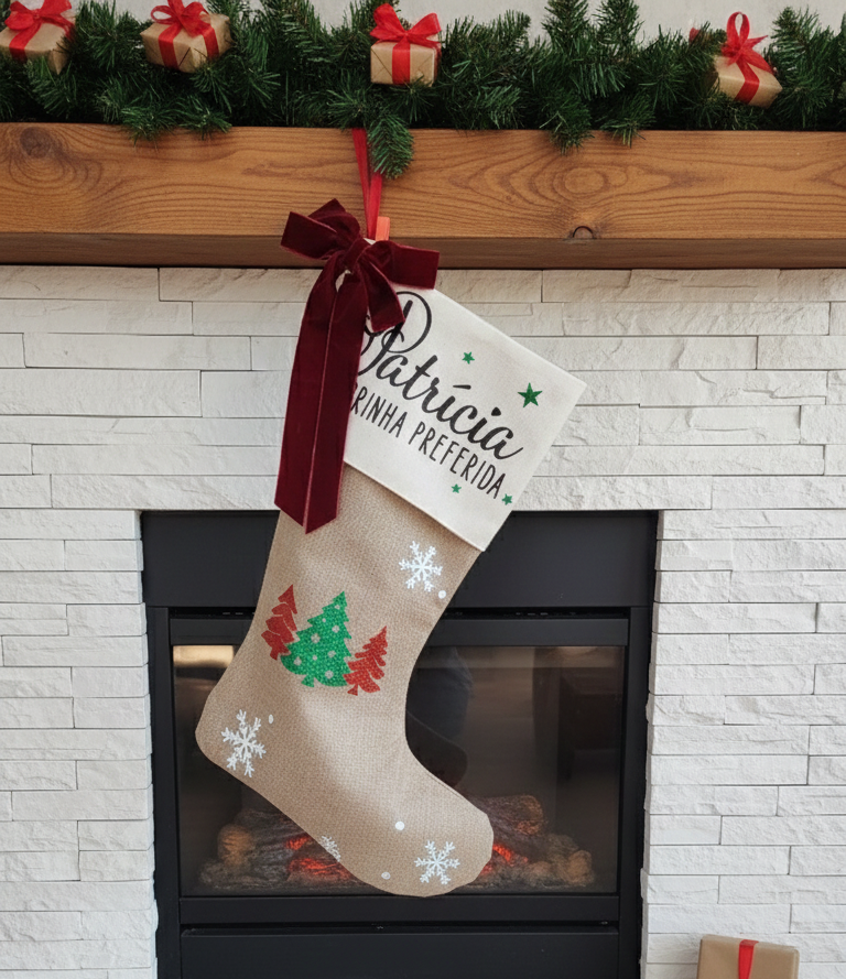 Bota de Natal com Mensagem