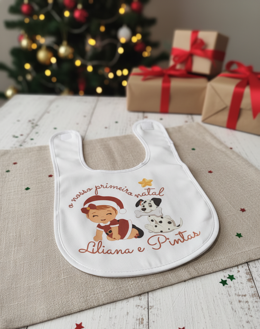 Babete Personalizado - O Meu Primeiro Natal