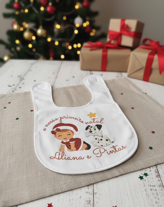 Babete Personalizado - O Meu Primeiro Natal
