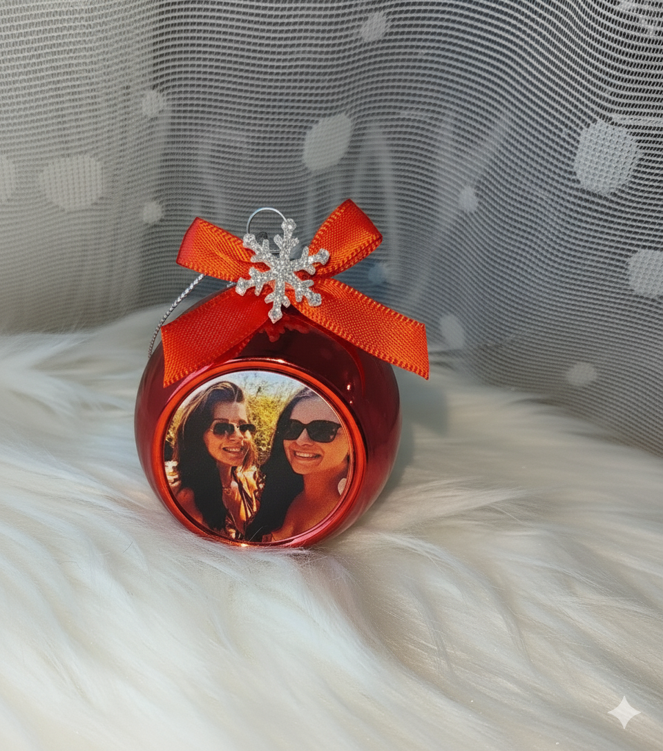 Ornamento Árvore Natal | Personalizado com Fotografia