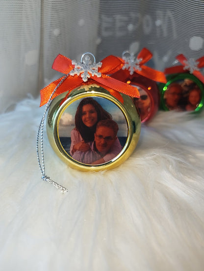 Ornamento Árvore Natal | Personalizado com Fotografia