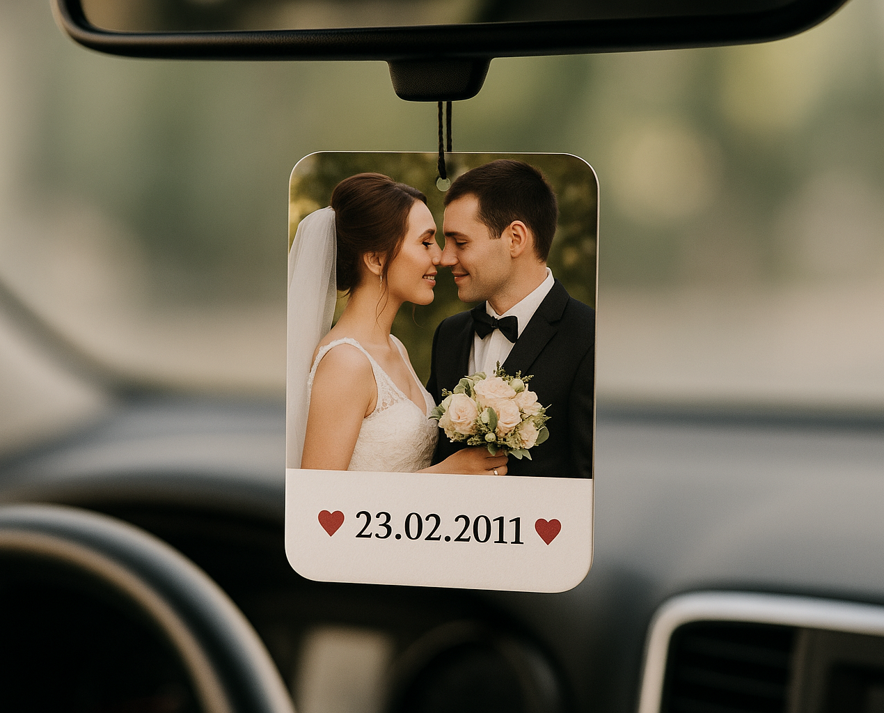 Esta perfeito, mas quero colocar um coração vermelho de cada lado da data